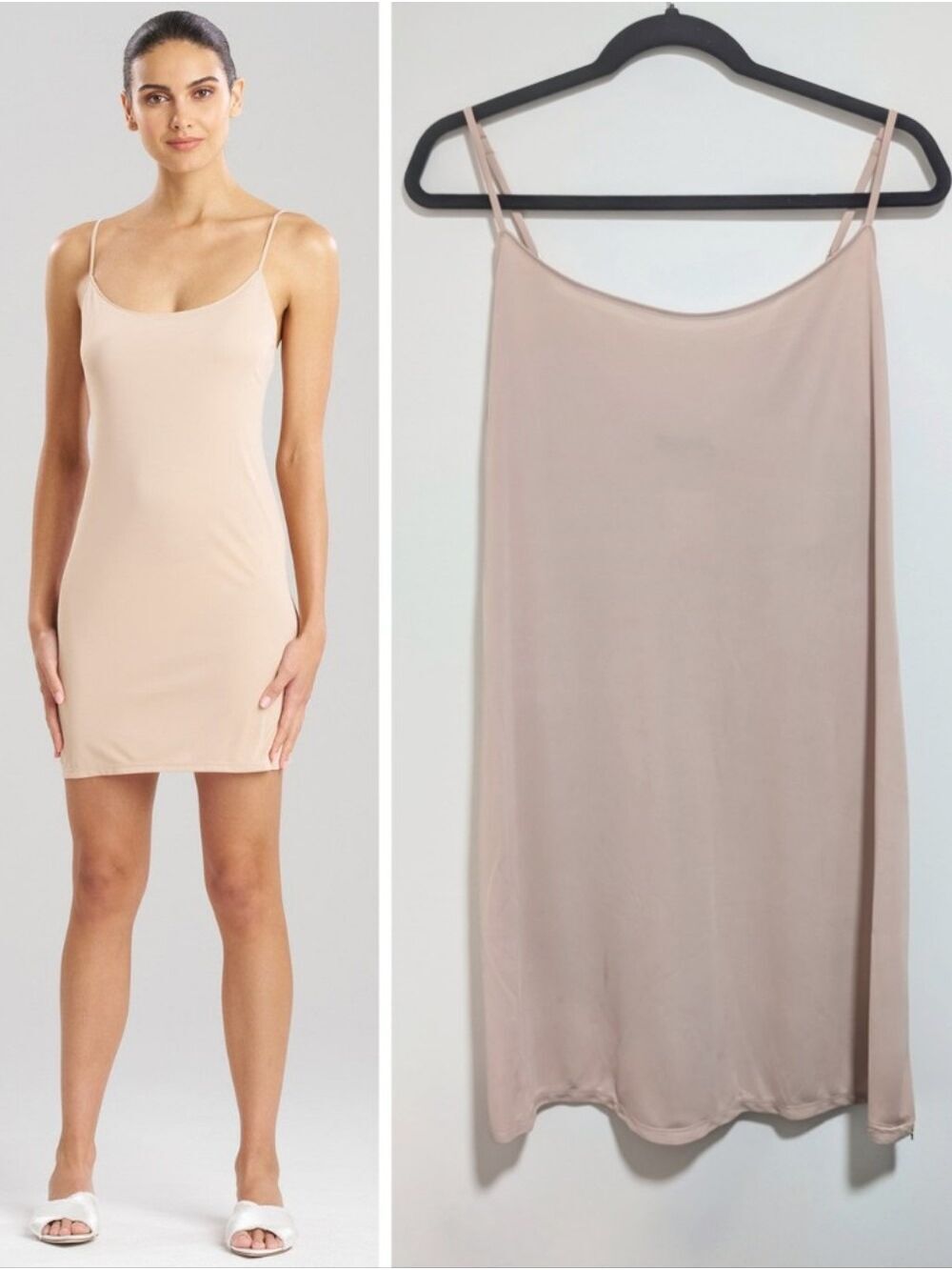 Natori | Body Doubles Low Back Chemise In Cafe Beige